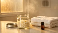 Make a DIY bathroom deodorizer with rice and essential oils in minutes