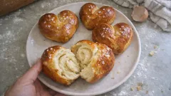 Heart-Shaped Brioche Rolls with Orange-Vanilla Swirls (Easier Than They Look)