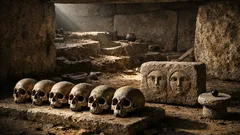 Archaeologists uncover a 10,000-year-old skull chamber at Sefertepe in Turkey