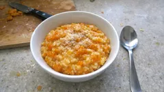 Creamy Pumpkin Risotto, the Classic Italian Way (Butter + Parmesan Finish)